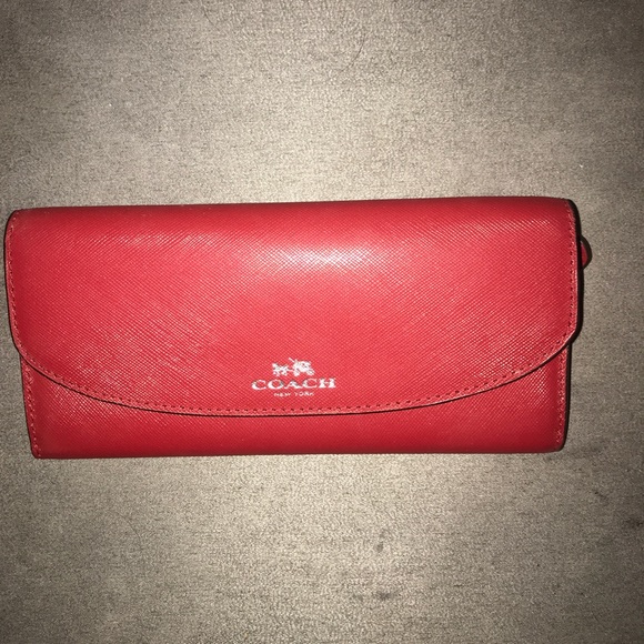 Coach Handbags - RED COACH WALLET
